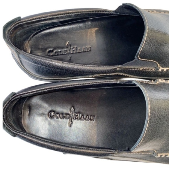 Cole Haan Black Tucker Venetian Leather Driving Loafers 11 Preppy Business